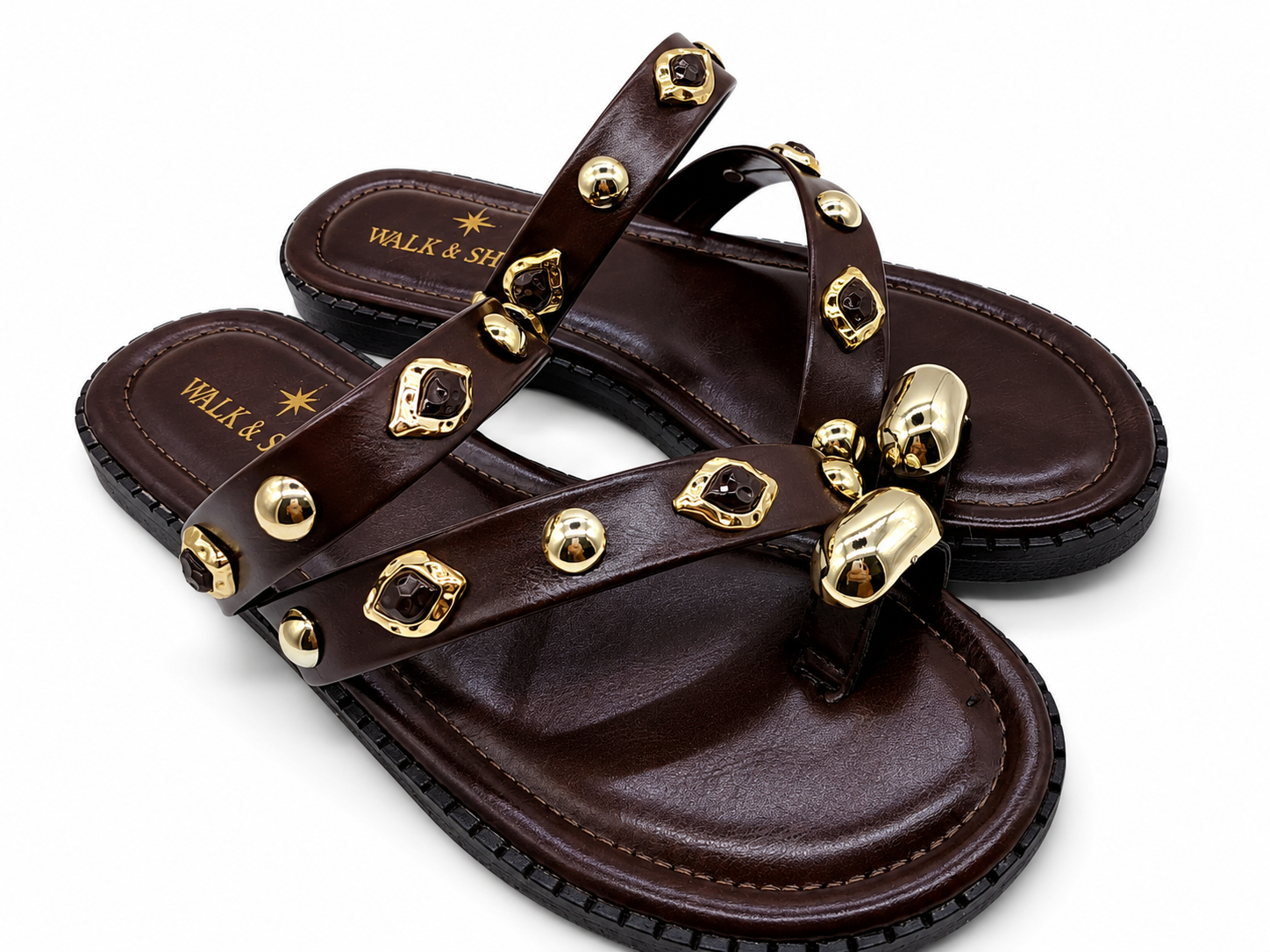 Sandália Slide Tachas Sandalias — ângulo 3